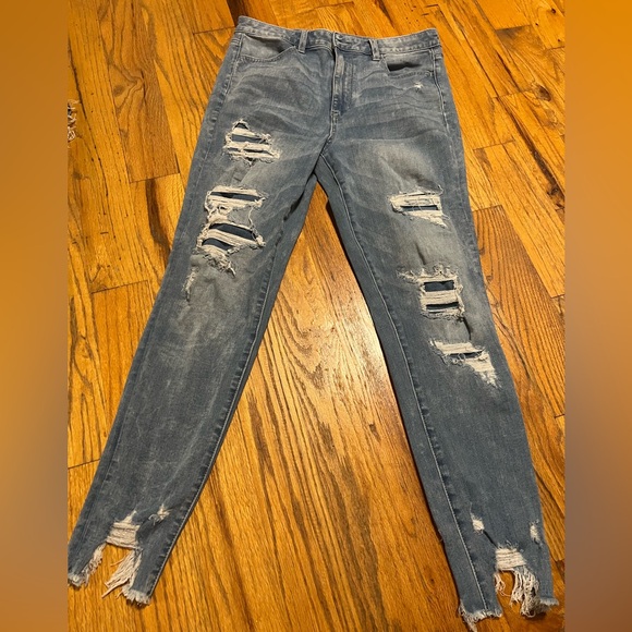 American Eagle Distressed Hi- Rise Skinny Jeans - Picture 1 of 6